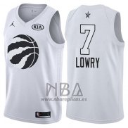 Camiseta All Star 2018 Toronto Raptors Kyle Lowry NO 7 Blanco