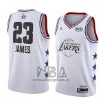 Camiseta All Star 2019 Los Angeles Lakers Lebron James NO 23 Blanco