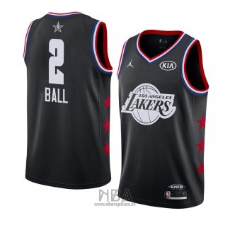 Camiseta All Star 2019 Los Angeles Lakers Lonzo Ball NO 2 Negro