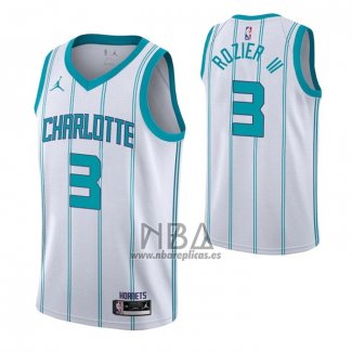 Camiseta Charlotte Hornets Terry Rozier III NO 3 Association 2020-21 Blanco