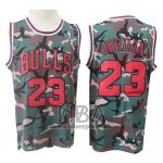 Camiseta Chicago Bulls Michael Jordan NO 23 Camuflaje Verde