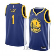 Camiseta Golden State Warriors Damion Lee NO 1 Icon 2018 Azul