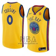 Camiseta Golden State Warriors Demarcus Cousins NO 0 Ciudad 2018-19 Amarillo