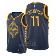 Camiseta Golden State Warriors Klay Thompson NO 11 Ciudad Edition Azul