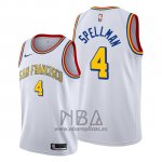 Camiseta Golden State Warriors Omari Spellman NO 4 Classic Edition Blanco