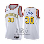 Camiseta Golden State Warriors Stephen Curry NO 30 Classic 2019-20 Blanco