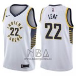 Camiseta Indiana Pacers T.j. Leaf NO 22 Association 2017-18 Blanco