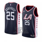 Camiseta Los Angeles Clippers Mfiondu Kabengele NO 25 Ciudad 2019 Azul
