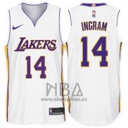Camiseta Los Angeles Lakers Brandon Ingram NO 14 2017-18 Blanco