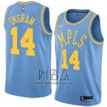 Camiseta Los Angeles Lakers Brandon Ingram NO 14 Classic 2017-18 Azul