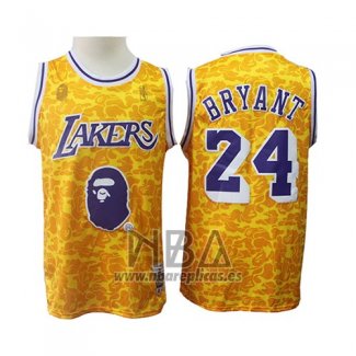 Camiseta Los Angeles Lakers Kobe Bryant NO 24 Bryant Mitchell & Ness Amarillo