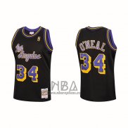 Camiseta Los Angeles Lakers Shaquille O'neal NO 34 Mitchell & Ness 1996-97 Negro
