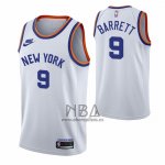 Camiseta New York Knicks RJ Barrett NO 9 75th Anniversary Blanco