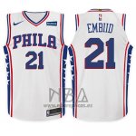 Camiseta Nino Philadelphia 76ers Joel Embiid NO 21 Association 2017 18 Blanco