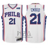 Camiseta Nino Philadelphia 76ers Joel Embiid NO 21 Association 2017 18 Blanco