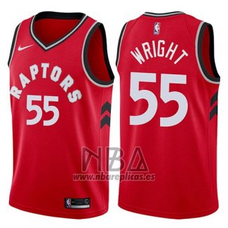 Camiseta Toronto Raptors Delon Wright NO 55 Icon 2017-18 Rojo