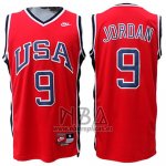 Camiseta USA 1984 Michael Jordan NO 9 Rojo