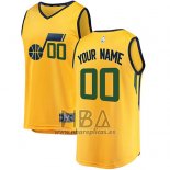 Camiseta Utah Jazz Personalizada 2017-18 Amarillo