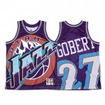 Camiseta Utah Jazz Rudy Gobert NO 27 Mitchell & Ness Big Face Violeta