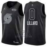 Camiseta All Star 2018 Portland Trail Blazers Damian Lillard NO 0 Negro