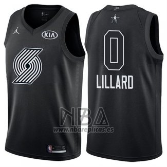 Camiseta All Star 2018 Portland Trail Blazers Damian Lillard NO 0 Negro