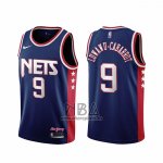 Camiseta Brooklyn Nets Timothe Luwawu-Cabarrot NO 9 Ciudad 2021-22 Azul