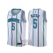 Camiseta Charlotte Hornets Nicolas Batum NO 5 Classic Blanco