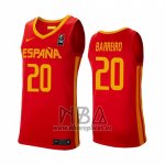 Camiseta Espana Jonathan Barreiro NO 20 2019 FIBA Baketball World Cup Rojo