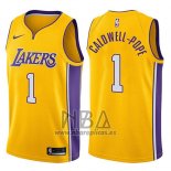 Camiseta Los Angeles Lakers Kentavious Caldwell-Pope NO 1 Swingman Icon 2017-18 Oro