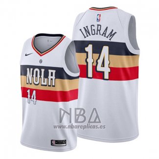 Camiseta New Orleans Pelicans Brandon Ingram NO 14 Earned Blanco