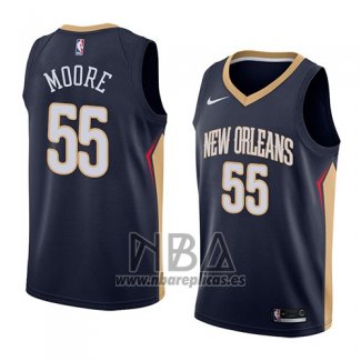 Camiseta New Orleans Pelicans E'twaun Moore NO 55 Icon 2018 Azul