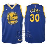 Camiseta Nino Golden State Warriors Stephen Curry NO 30 2017-18 Azul