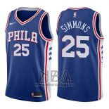Camiseta Philadelphia 76ers Ben Simmons NO 25 2017-18 Azul