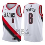 Camiseta Portland Trail Blazers Shabazz Napier NO 8 Association 2017-18 Blanco