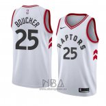 Camiseta Toronto Raptors Chris Boucher NO 25 Association 2018 Blanco