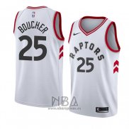 Camiseta Toronto Raptors Chris Boucher NO 25 Association 2018 Blanco
