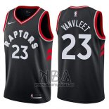 Camiseta Toronto Raptors Fred Vanvleet NO 23 Statement 2017-18 Negro