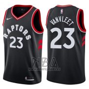 Camiseta Toronto Raptors Fred Vanvleet NO 23 Statement 2017-18 Negro