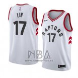 Camiseta Toronto Raptors Jeremy Lin NO 17 Association 2018 Blanco