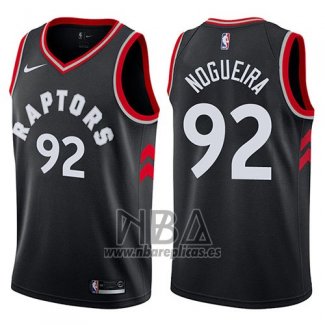 Camiseta Toronto Raptors Lucas Nogueira NO 92 Statement 2017-18 Negro