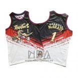 Camiseta Toronto Raptors Tracy Mcgrady NO 1 Mitchell & Ness Negro Rojo