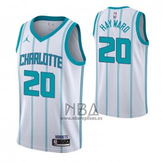 Camiseta Charlotte Hornets Gordon Hayward NO 20 Association 2020-21 Blanco