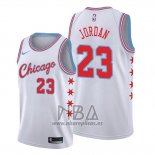 Camiseta Chicago Bulls Michael Jordan NO 23 Ciudad Edition 2017 Blanco