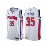 Camiseta Detroit Pistons Christian Wood NO 35 Association Blanco