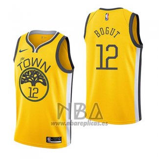 Camiseta Golden State Warriors Andrew Bogut NO 12 Earned 2018-19 Amarillo
