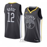 Camiseta Golden State Warriors Danuel House NO 12 Statement 2018 Negro