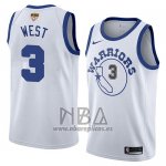 Camiseta Golden State Warriors David West NO 3 Classic 2017-18 Blanco
