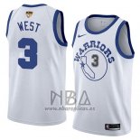 Camiseta Golden State Warriors David West NO 3 Classic 2017-18 Blanco