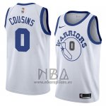 Camiseta Golden State Warriors Demarcus Cousins NO 0 Hardwood Classic 2018-19 Blanco