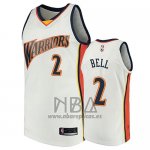 Camiseta Golden State Warriors Jordan Bell NO 2 2009-10 Hardwood Classics Blanco